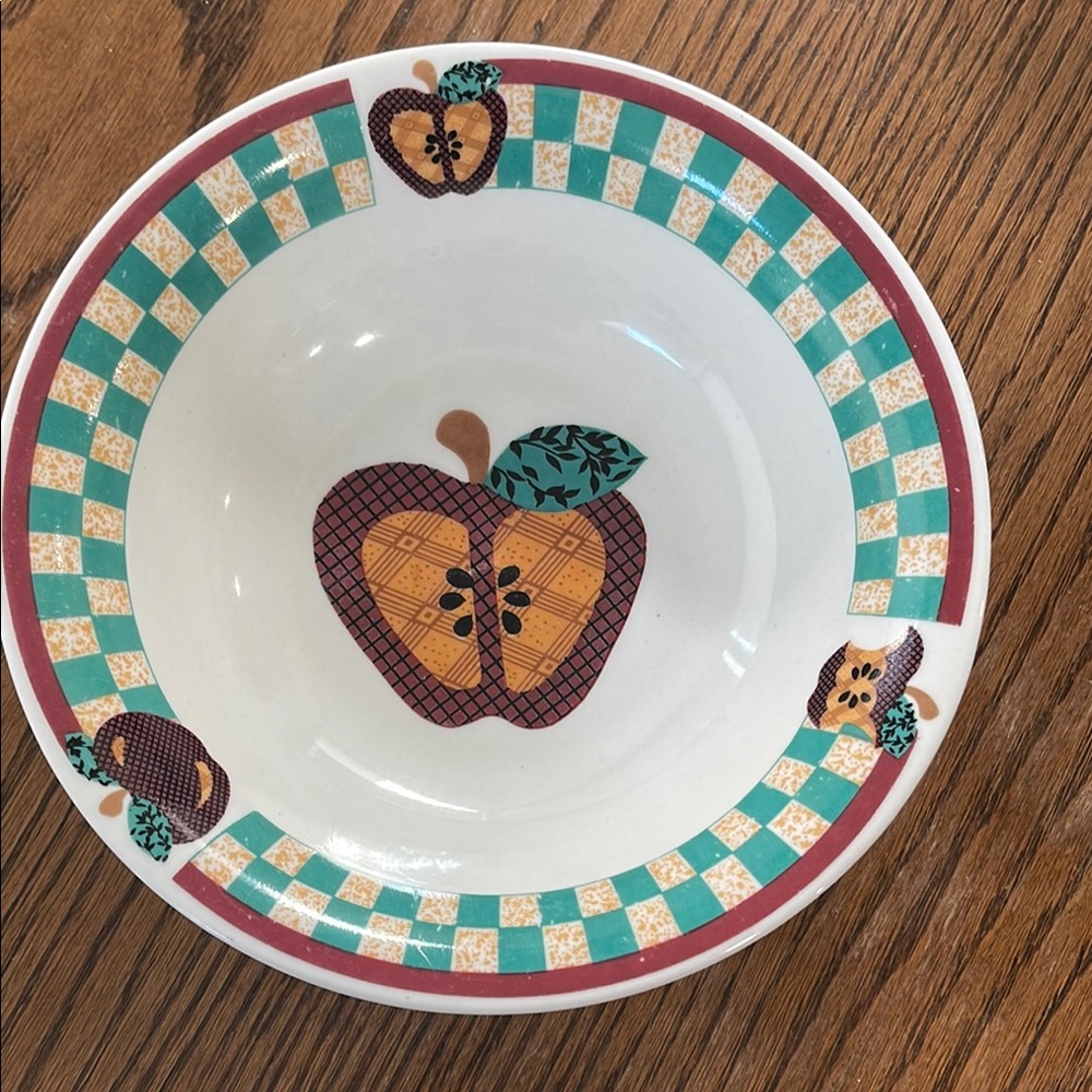 Tabletops Unlimited A is for Apple Bowl